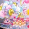 50pcs 12inch Pink Blue White Gold Balloons, Pink and Blue Confetti Balloons for Wedding Birthday Festival Party Decoration